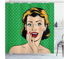 Suprised Woman Shower Curtain