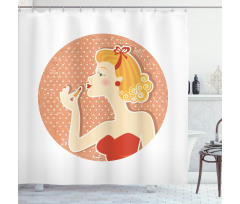 Pin up Female Shower Curtain