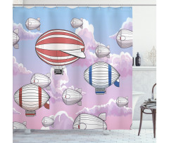 Zeppelins in the Sky Shower Curtain