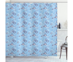 Keys Gears and Chains Shower Curtain