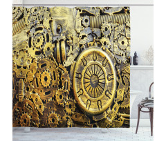 Vintage Machinery Shower Curtain