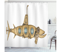 Barracuda Submarine Shower Curtain