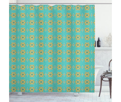 Geometric Tile Shower Curtain
