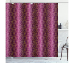 Zigzag and Hearts Shower Curtain