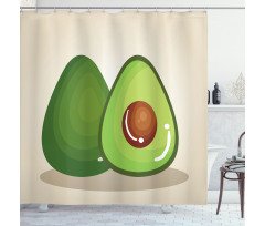 Organic Freshness Theme Shower Curtain