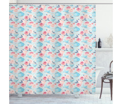 Teapots Roses Shower Curtain