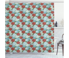 Stained Glass Rose Shower Curtain