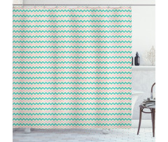 Zigzag Stripes Pattern Shower Curtain