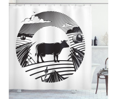 Rural Landscape Field Shower Curtain