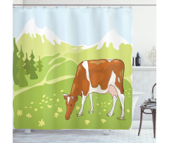 Alpine Meadow Nature Shower Curtain