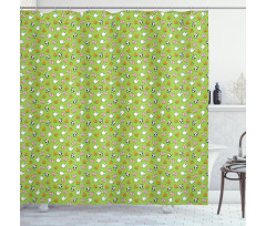 Cartoon Cattle Animals Shower Curtain