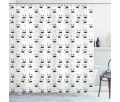 Cow Heads Chewing Grass Shower Curtain