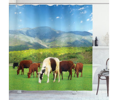 Spring Season Cottage Shower Curtain
