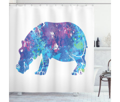 Colorful Silhouette Form Shower Curtain