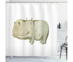 Watercolor Style Baby Shower Curtain