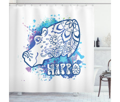 Bohemian Hippie Print Shower Curtain
