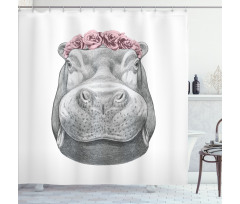 Sketch Animal Portrait Shower Curtain