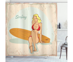 PolkDotted Bikini Shower Curtain