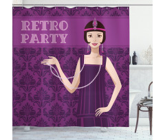 Flapper with Pearl Shower Curtain