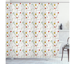 Spring Gardening Theme Shower Curtain