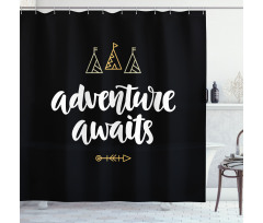 Adventure Awaits Tents Shower Curtain