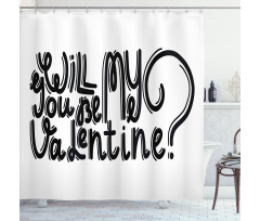 Romantic Love Message Shower Curtain