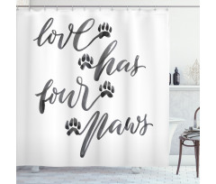 Brush Text Animal Lover Shower Curtain