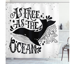 As Free As the Oceans Shower Curtain