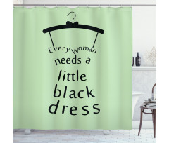 Little Black Dress Shower Curtain