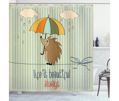 Tightrope Walker Hedgehog Shower Curtain