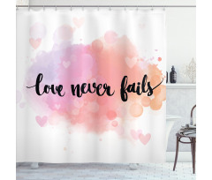 Bokeh Love Never Fails Shower Curtain