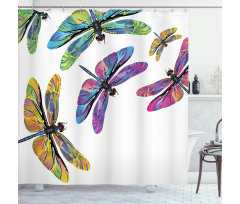 Sixties Style Animals Shower Curtain