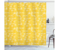 Insect Outline Shower Curtain