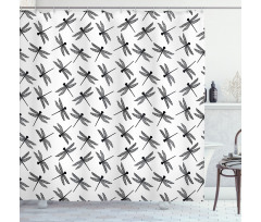 Sketch Wings Shower Curtain