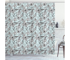 Bugs and Daises Shower Curtain