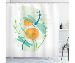 Colorful Nature Bugs Shower Curtain