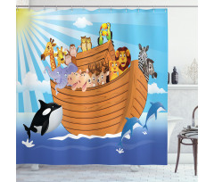 Dolphins Animals Ancient Shower Curtain