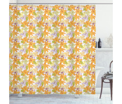 Lively Flowers Artwork Shower Curtain