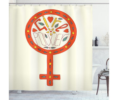 Doodle Venus Shower Curtain