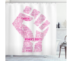 Lgbt Female Fist Print Shower Curtain