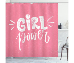 Brush Style Lettering Shower Curtain