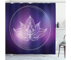 Lotus Flower Space Shower Curtain