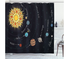 Solar System Shower Curtain