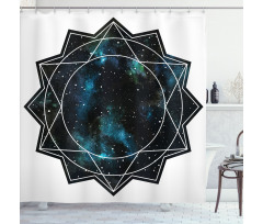 Polygonal Star Shower Curtain