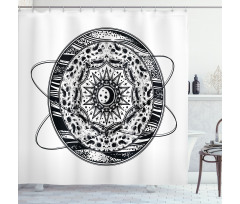 Orbital Hoops Shower Curtain