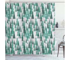 Winter Trees Shower Curtain