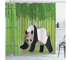Panda Bamboo Shower Curtain