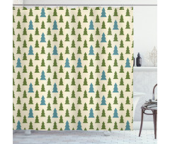 Fir Trees Shower Curtain