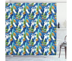 Botany Leaves Shower Curtain