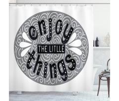 Expression Lettering Shower Curtain